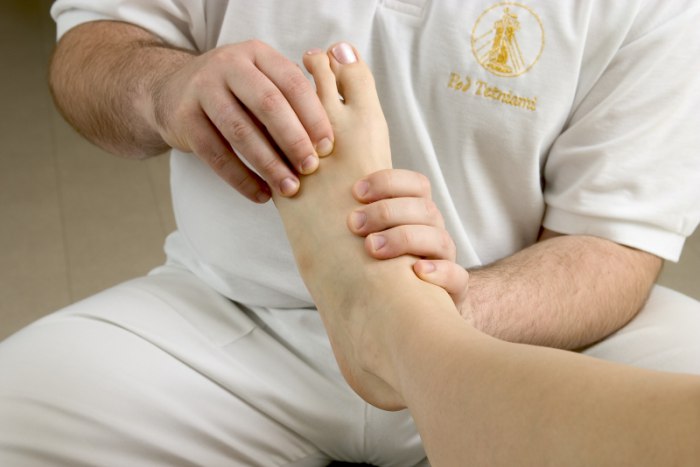 Feet reflexological massage